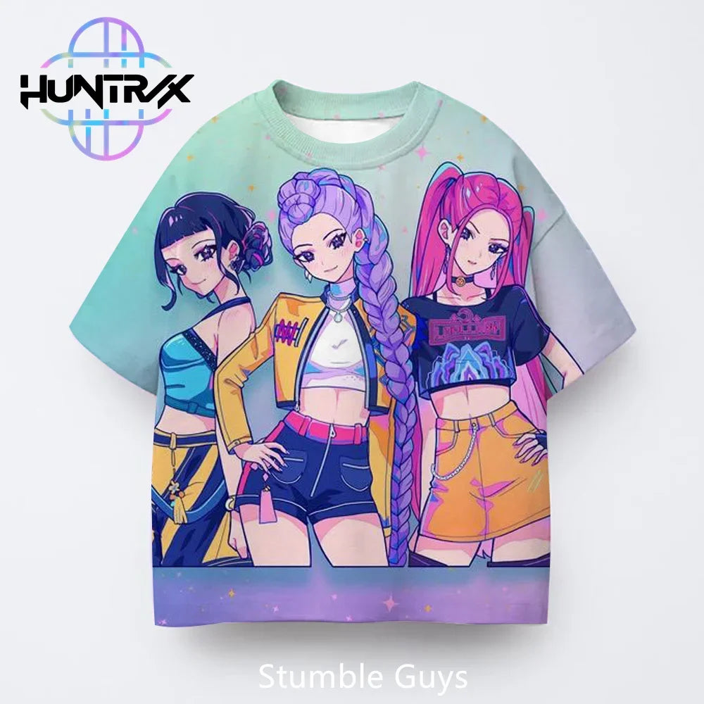 K-Pop Hunters Anime Kids Tee – Fun, Bold Style Kids Love  A playful, colorful tee that lets kids show off their favorite fandoms with confidence and comfort.